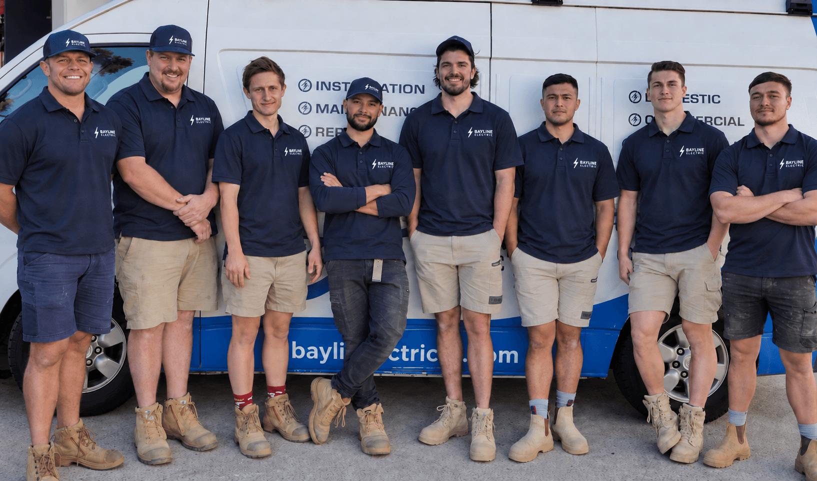 Bayline Electrical Company's Custom Work Polo's